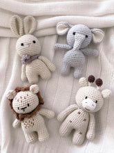 Load image into Gallery viewer, Crochet Baby Animal + Rattle Set
